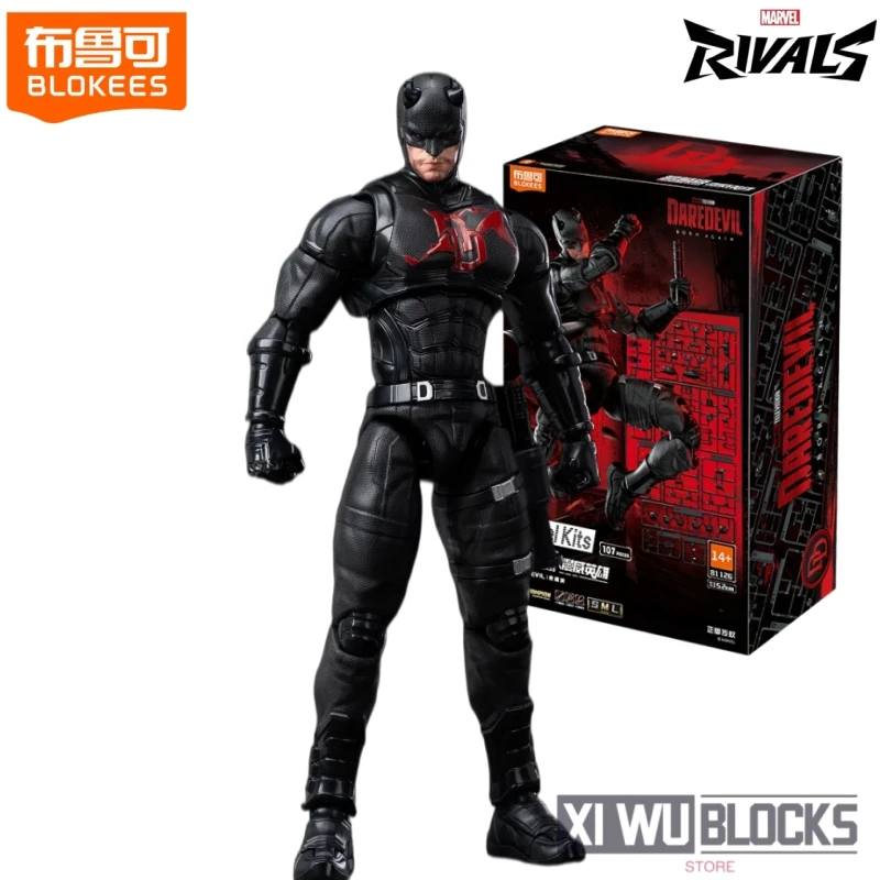 BLOKEES Marvel Rivals Klocki Konstrukcyjne Spider-Man Anti-Venom Daredevil Model do Składania Dekoracja na Biurko Zabawka Prezent