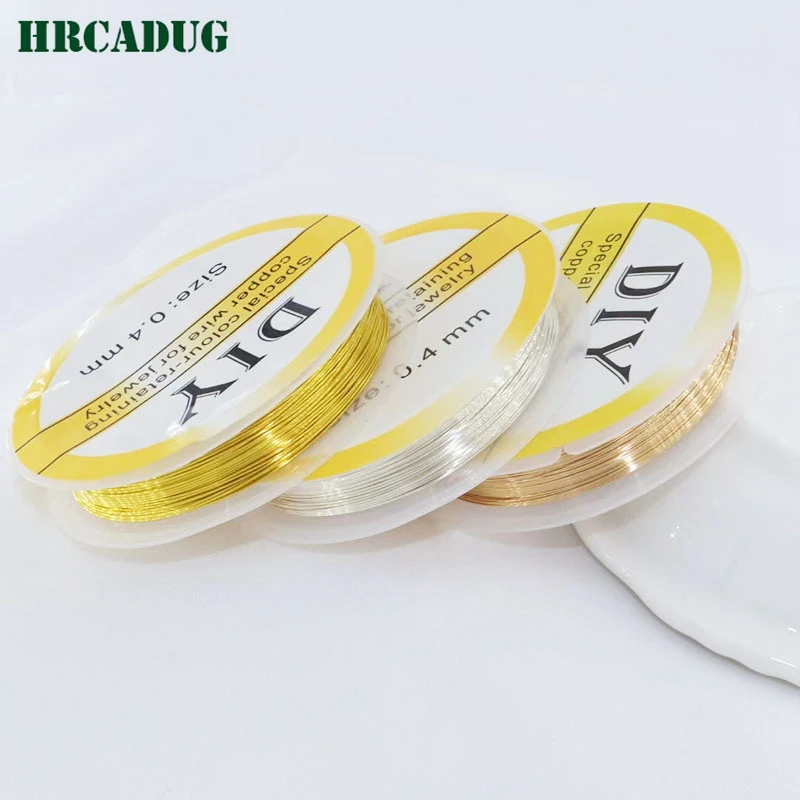 

Jewelry Bead Wires Gold Plated Brass Metal Copper Wire For Jewelry Making DIY Accessories Beaded Material Supplies Wholesale Lot