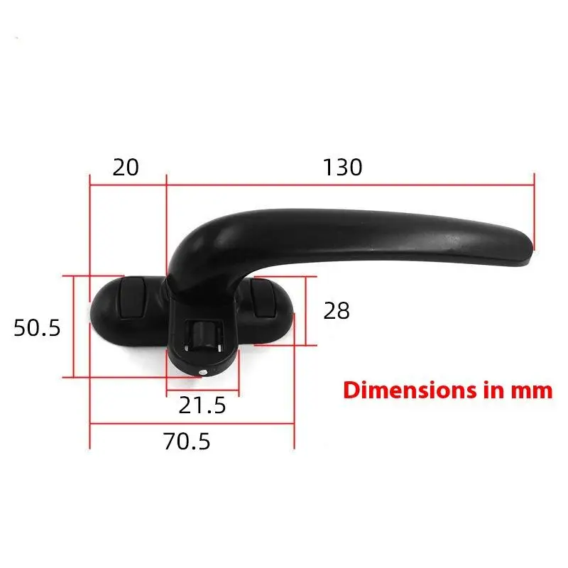 NEW Thickened Aluminum Alloy Window Handle Casement Window Seven-Character Handle Outside Open Window With Lock Handle