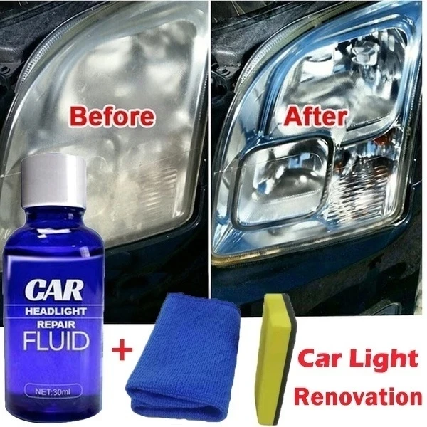 Car Headlight Polish Refurbished Agent 10ml Headlight Renewal Maintenance Liquid Auto Headlight Scratch Remover Repair Fluid Kit