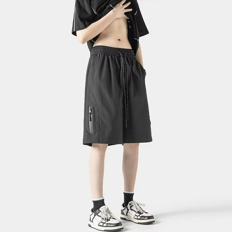 

Спецодежда быстросохнущие пляжные шорты для мужской летней одежды, шорты на молнии пяти дюймов больших размеров.