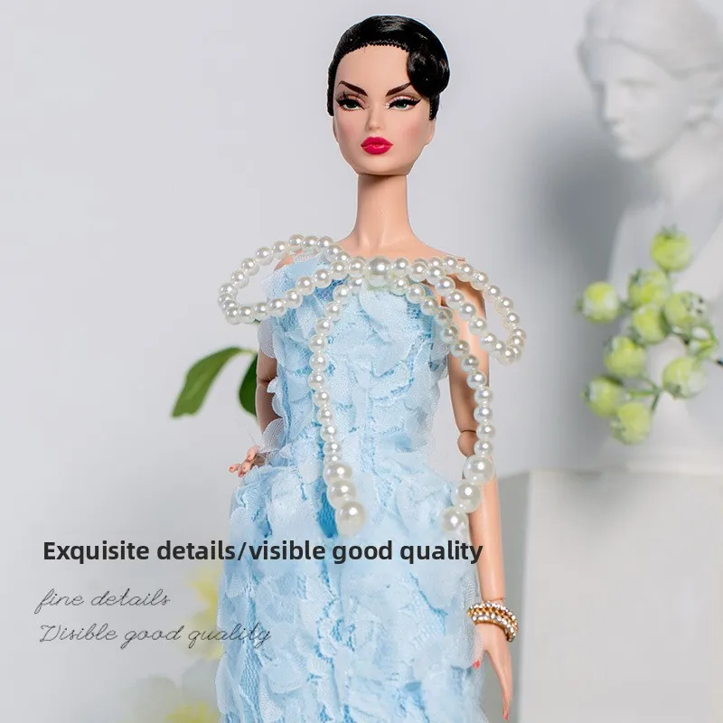 เสื้อผ้าตุ๊กตาเซียนเซียนชุด 1/6 อะนิเมะ BJD 32 ซม.ซุปเปอร์โมเดลตุ๊กตาเสื้อผ้าอุปกรณ์เสริมแฟชั่นสีฟ้าคลาสสิกหญิง DIY ของเล่นสะสม