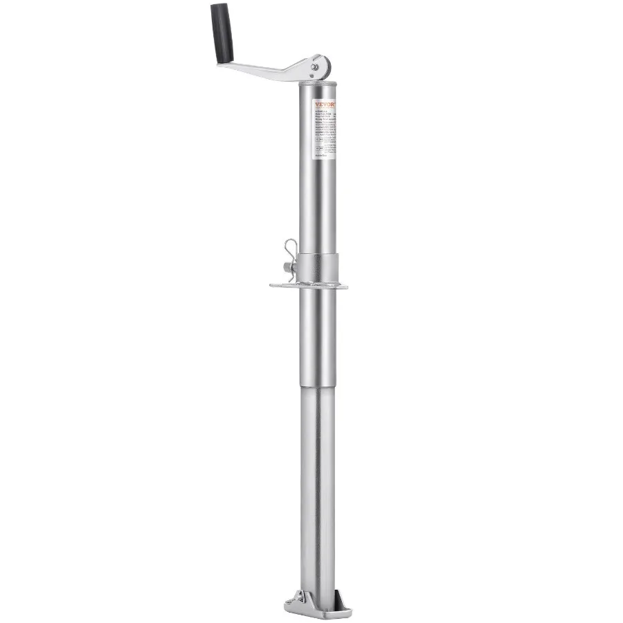 A Frame Trailer Jack Bolt on Trailer Tongue Jack 2000 lbs 14.2 Travel Steel Black Durable Heavy-Duty Support