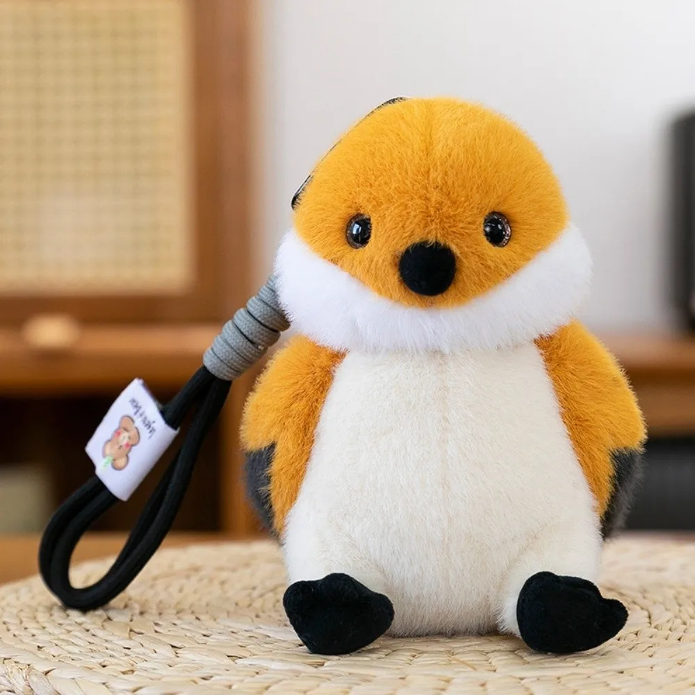 Uroczy pluszowy breloczek z ptakiem, realistyczna symulacja ptaka, zawieszka, gołąb, kawaii, futrzane ptaki, breloczki, prezent urodzinowy