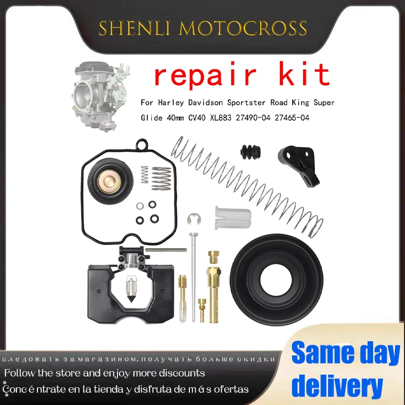 CV40 Carburetor Motorcycle 1 Set Repair Fix Kit Rebuild Tool For Harley Davidson 27421-99C CV 40 Carb