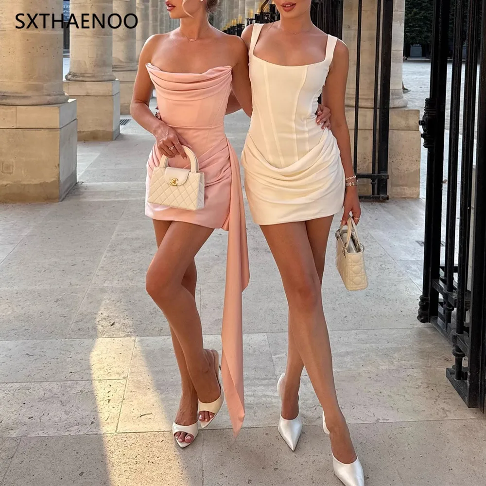 SXTHAENOO Sexy backless Slip Folds Dress Women Elegant Birthday Party Dresses W… - Image 6