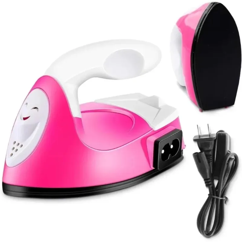 1set Portable Mini Craft Iron Electric Iron Handy Heat Press Diy Small Iron for Ironing Clothes Laundry Appliances EU/US/UK Plug