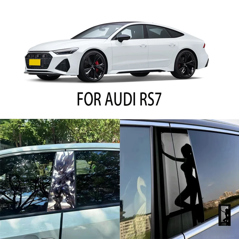 

Door Window Decoration Trims Pillar Posts Stickers Auto Styling for AUDI RS7 Car accessories