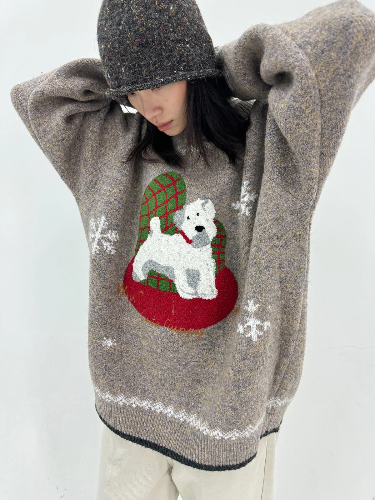 

Свитер Cisas в тематическом стиле, свободного кроя, с круглым вырезом, для женщин, от oo Cute, универсальный, осенне-зимний трикотаж