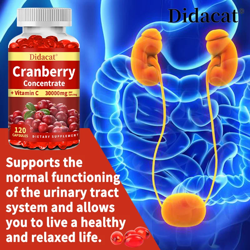 Cranberry extract contains natural flavonoids and proanthocyanidins, supports cardiovascular health, natural antioxidants