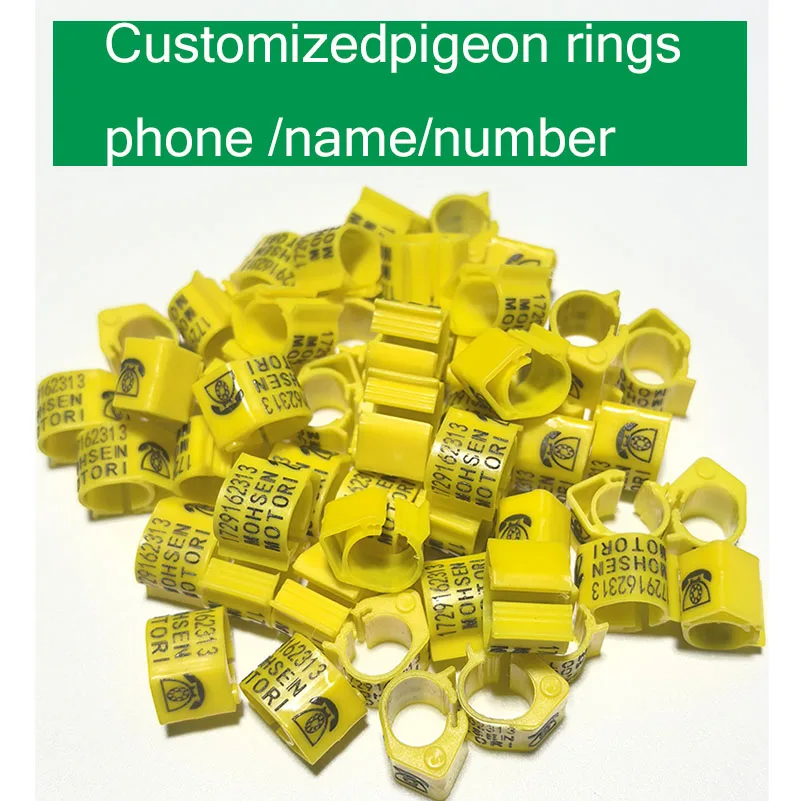 20 Pcs of Customized Plastic Carrier Pigeon Foot Ring with NAME MOBILE NO. Ring Customized Opening Competition Adaptation Ring
