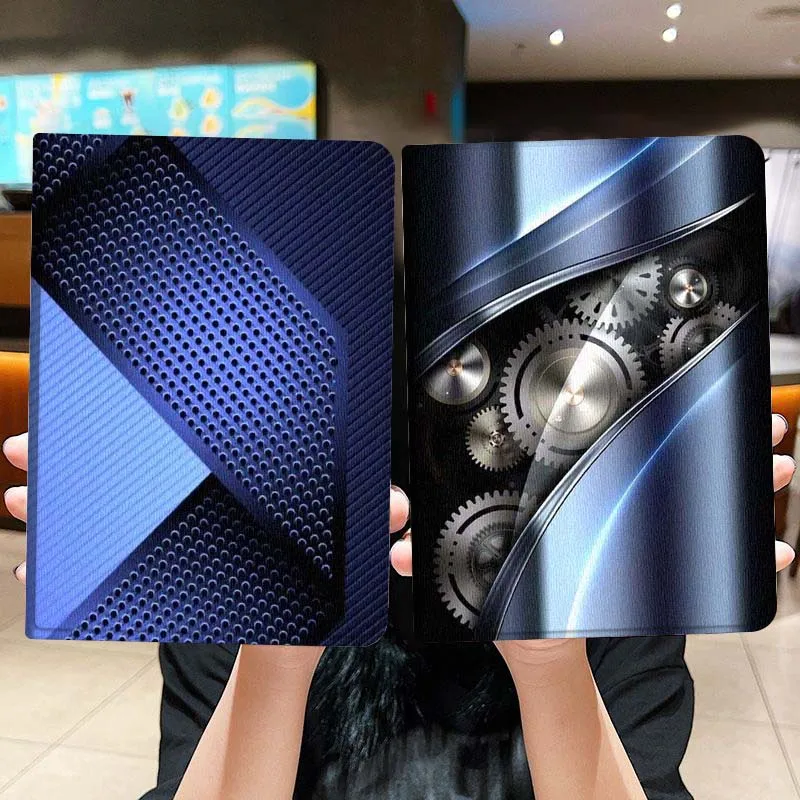 

Blue Cool Grid Pattern Gift For Honor Pad 8 V8 9 GT MagicPad 13 3 2 Tab MatePad Pro Air 12 X 12.6 Foldable Tablet Case