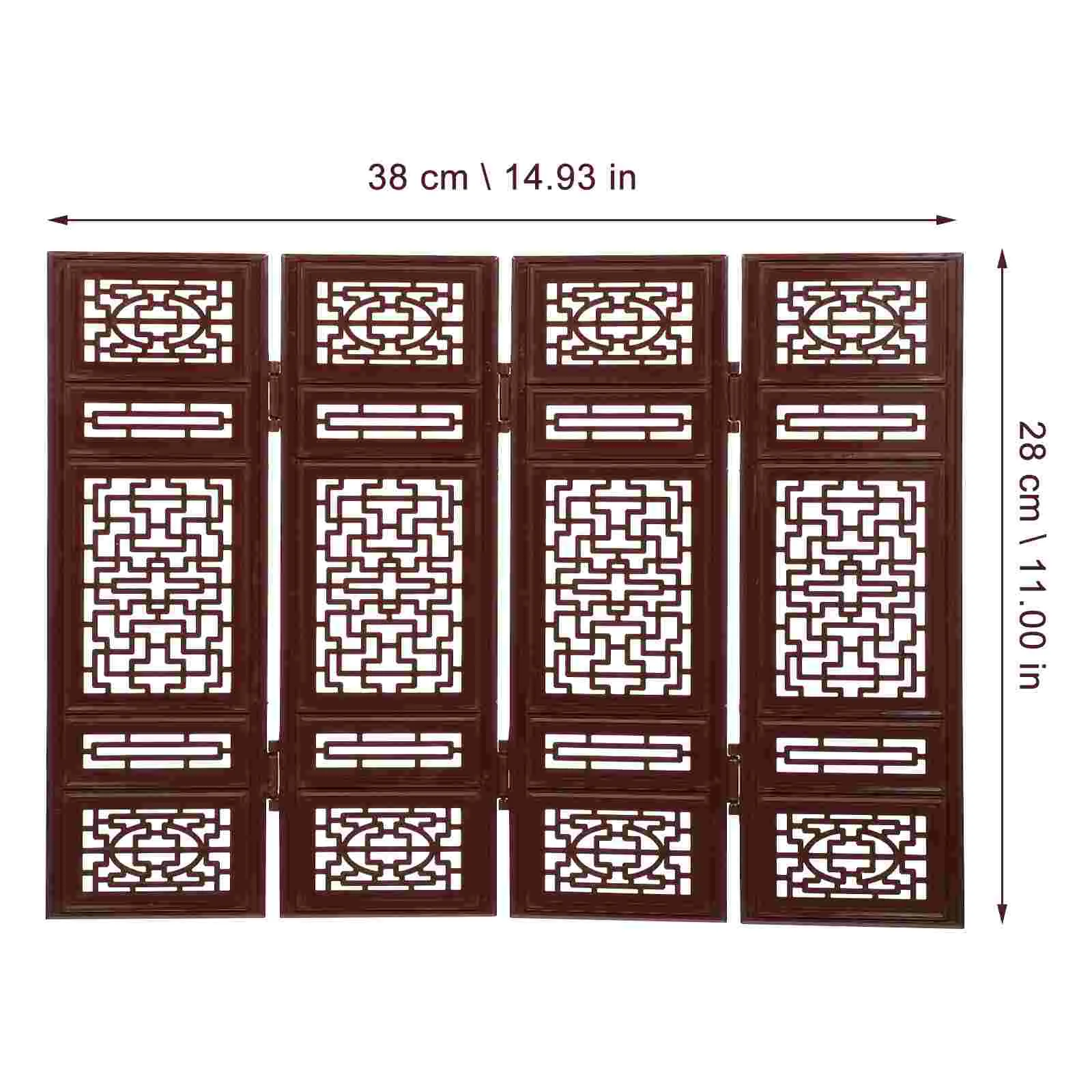 Mini painel de tela dobrável chinês acessórios de brinquedo adornos retrô