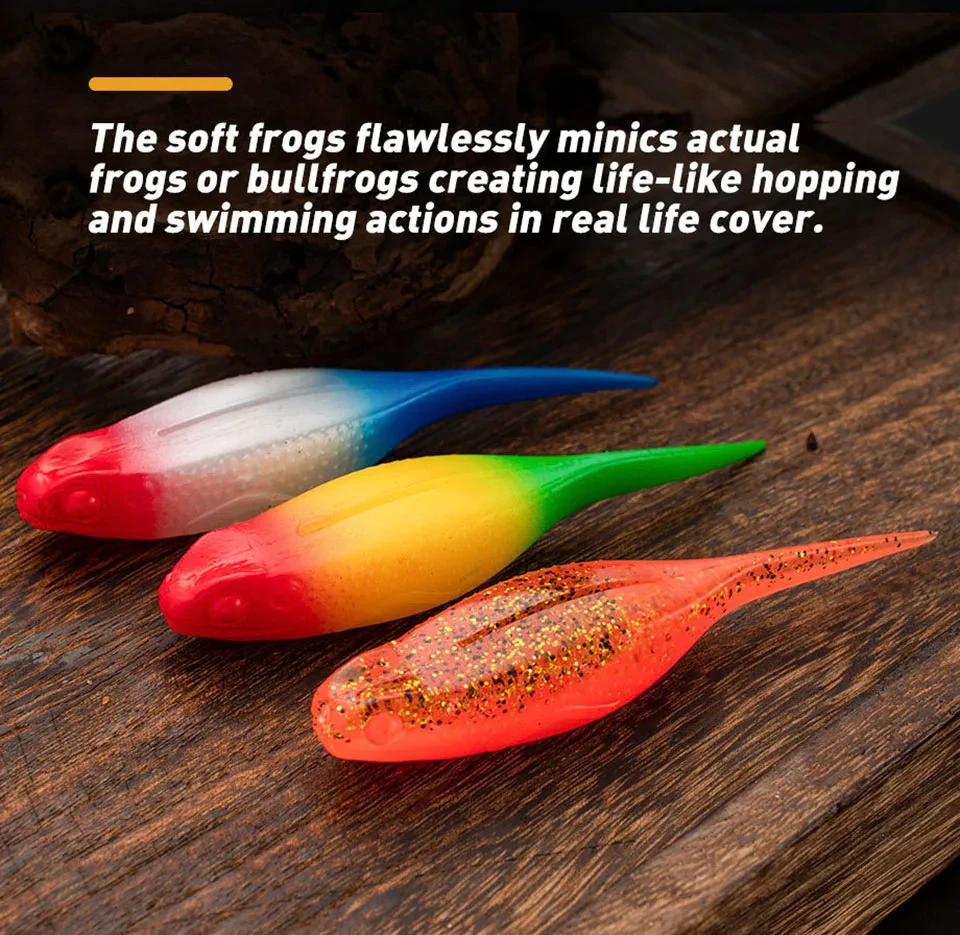 WALK FISH 3PCS 10cm 11g Frog Fishing Lure Soft Silicone Bait Silicone Bait Sinking or Floating Crank Hook Swimbait Wobblers