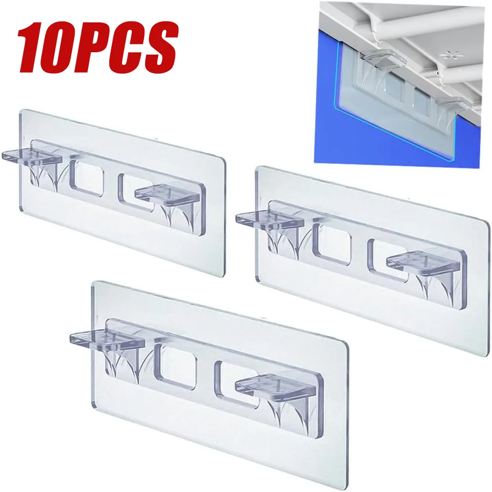 2/4/8/10 Pcs Shelf Support Holders Wall-mounted Wardrobe Shelf Racks Adhesive Pegs Closet Partition Bracket Cabinet Support Clip