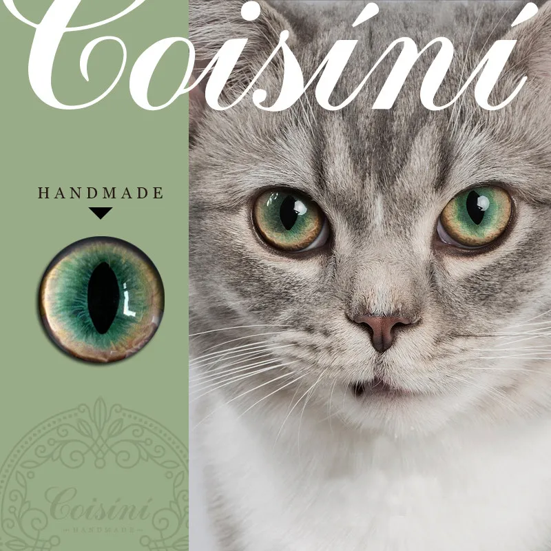 

10 pairs Original Cat Eye DIY Handmade Doll Accessories Wool Felt Poking Music Simulation Animal Eye Glass Eye