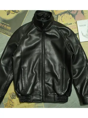 New Zealand Sheepskin A2 Pilot Soft Leather Men's Winter Jacket Genuine Leather Jacket Men's Fashion Urban Business Casual