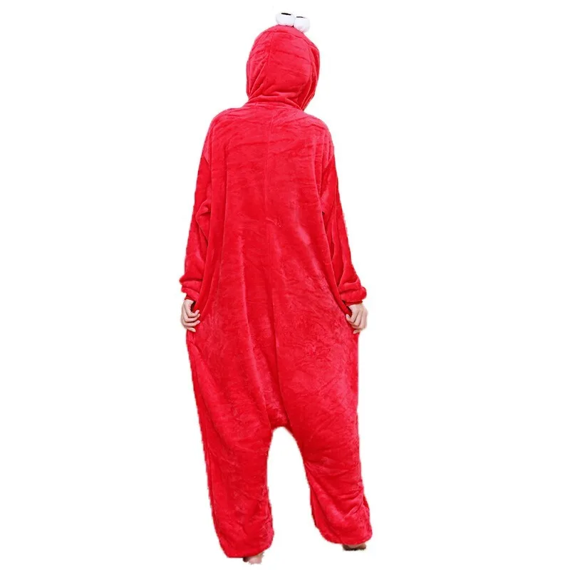 Sesame Street Elmo Big Bird Cartoon Velvet One-piece Pajamas Halloween Cosplay Costume Children\'s Warm Home Clothing Wholesale