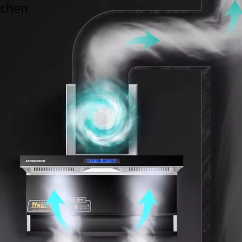 HXL 家庭用ステンレス鋼吸引レンジフード大吸引トップサイドダブル吸引