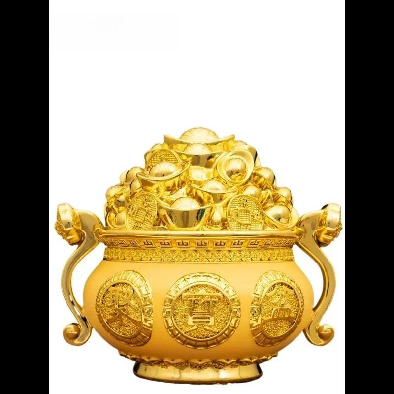 1PCS of resin a bucket of gold a piggy bank small ornaments home decor living room bedroom foyer decorations  feng shui