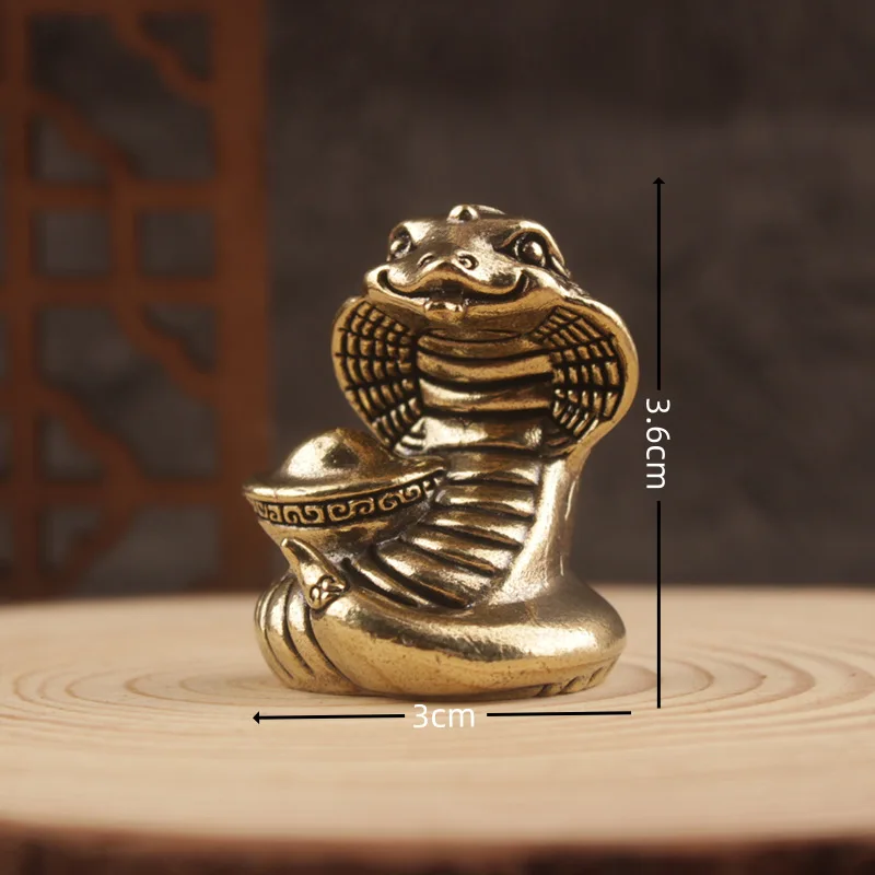 Pure Ornament Twelve Zodiac Snakes Copper Decorative Craft Snake-Shaped Metal Display Wholesale