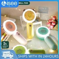 Portable Fan Usb Rechargeable Mini Fan Traveling And Shopping Hand Fan Strong Wind Pocket Air Cooler with LED Night Light