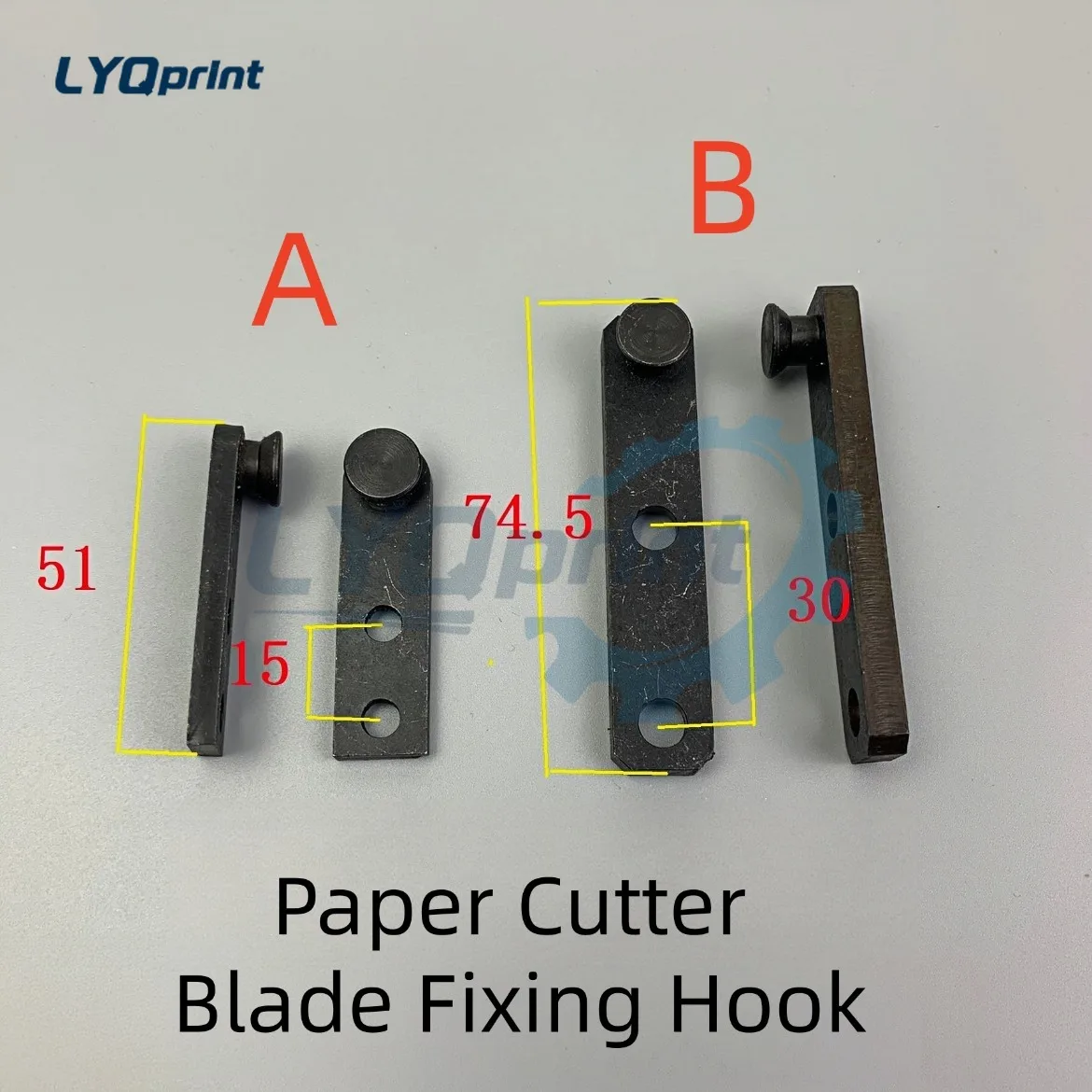 Paper Cutter Knife Hanging Toothed Plate Half Full Size Blade Fixing Hook Iron Block Cutting Machine Parts