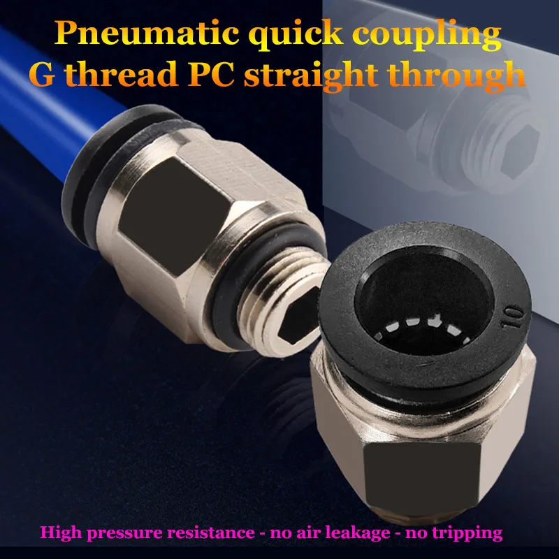 

2 Pc Standard G Thread Gas Pipe Quick Connector Pc8-G02 Straight 10-G01 Pneumatic Component Quick Connector With Sealing Ring