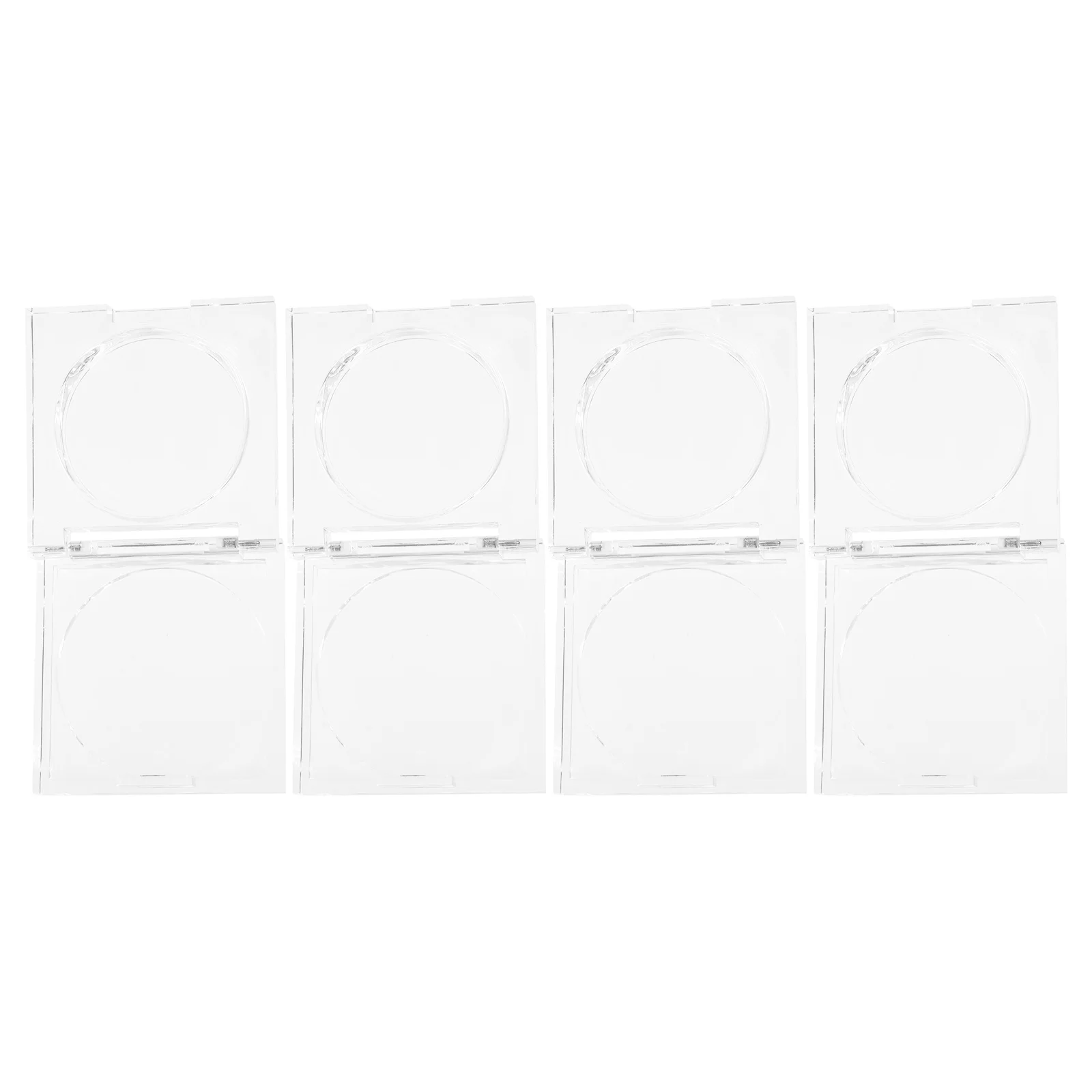 4 szt. Przezroczyste kwadratowe pojemniki do przechowywania, łatwe do przenoszenia, idealne na podróże dla kobiet, pomysł na prezent, kompaktowe etui.