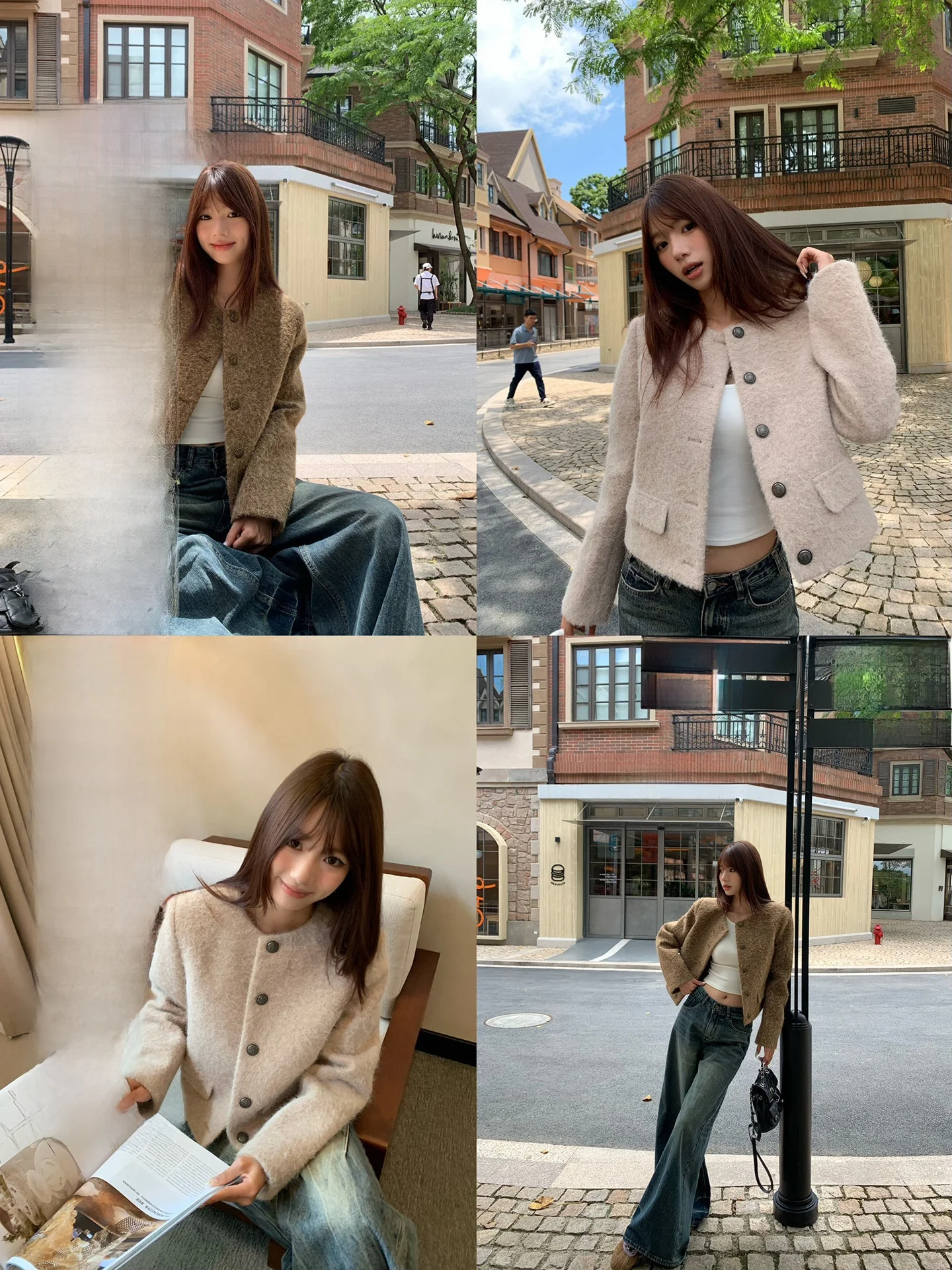 

YOKLASS Шерстяной утепленный кардиган для женщин на осень-зиму, модный свободный крой, с круглым вырезом, на пуговицах