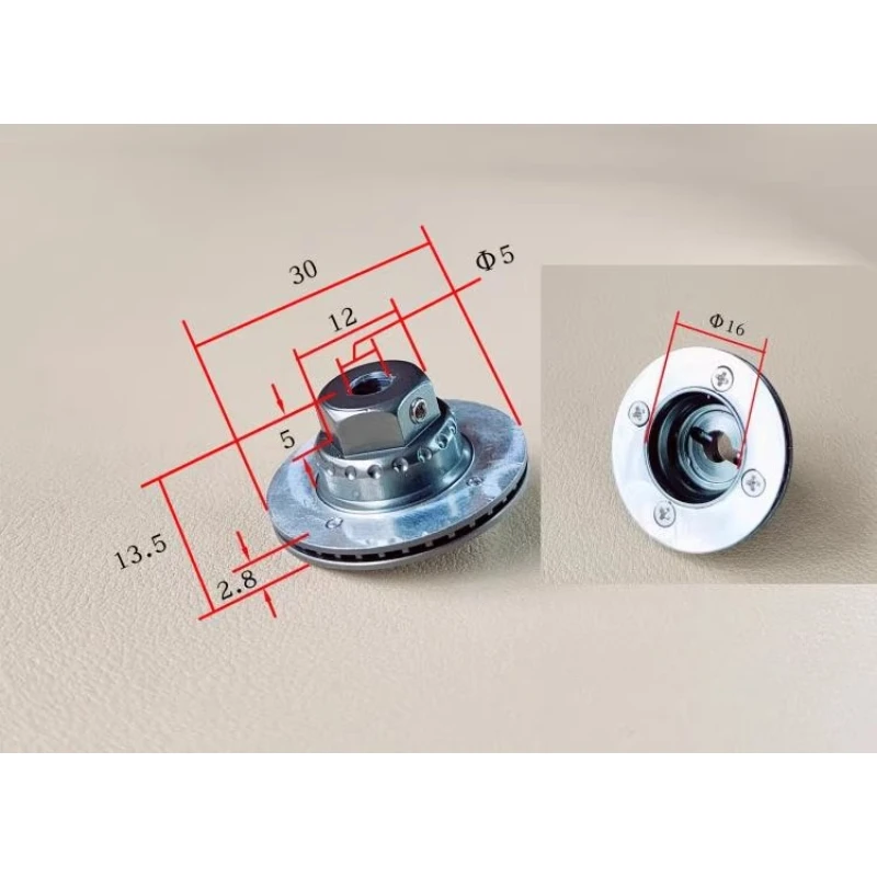 Symulowana tarcza hamulcowa osi napędowej do ciężarówki RC 1/14 Tamiya, przyczepy, wywrotki Scania Benz Actros Volvo MAN