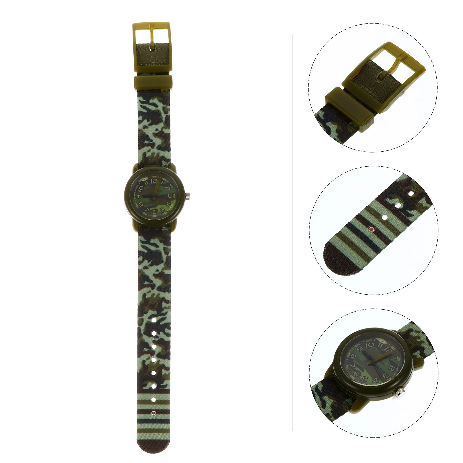 1Pcs Creative Watch Waterproof Camouflage Wristwatch Cartoon Style Comfortable Fashionable Decorative for Daily Travel