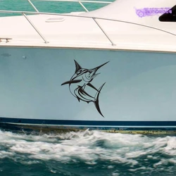 Marlin Swordfish Fishing Decal Angling Bucket Tackle Shop Fishhook Sticker Fish Tank Boat Box Car Vinyl Decal