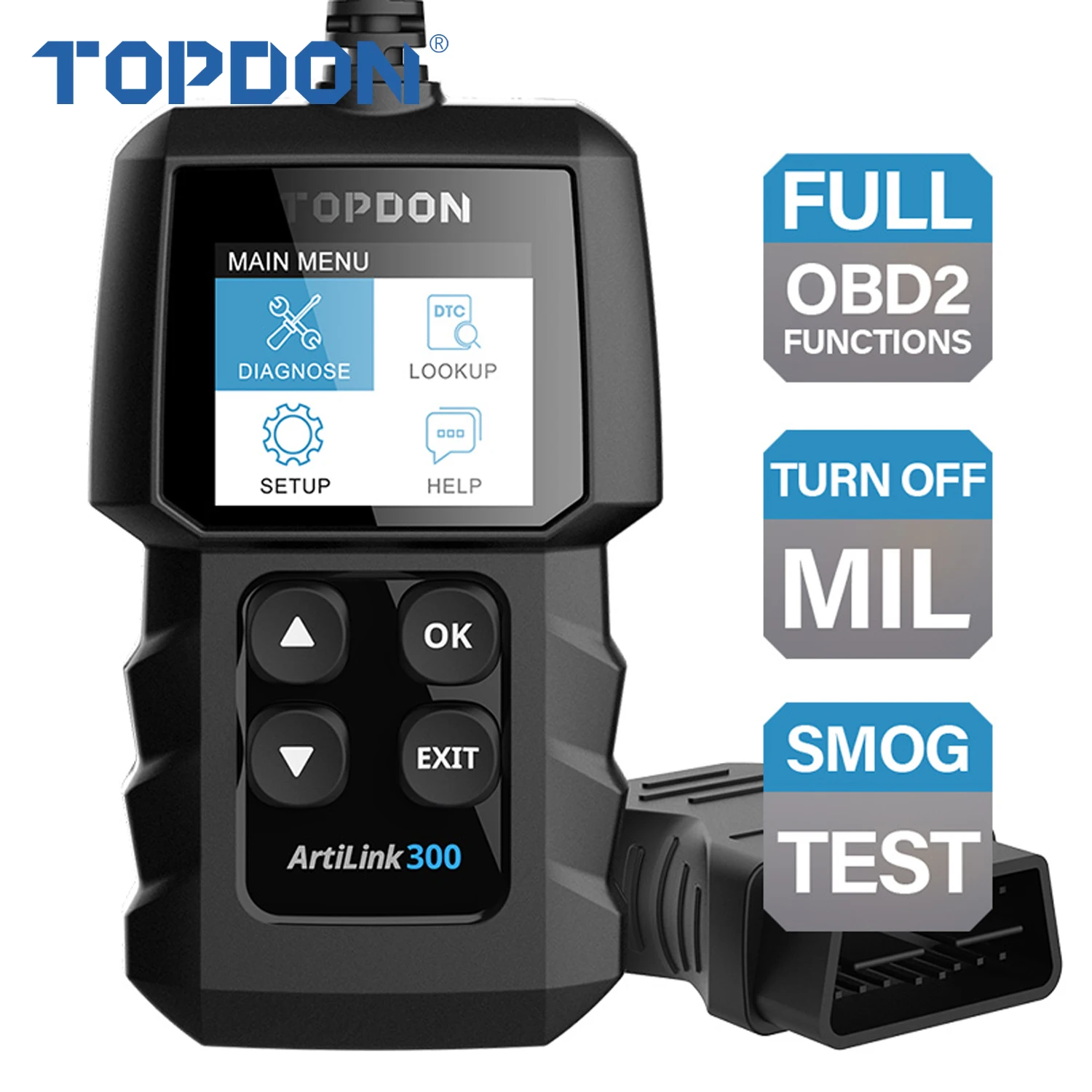 Topdon AL300 OBD2 Scanner For Car Code Reader Automotive Diagnostics Tool Engine Analyze On-board Monitor Test Auto Scan Tool