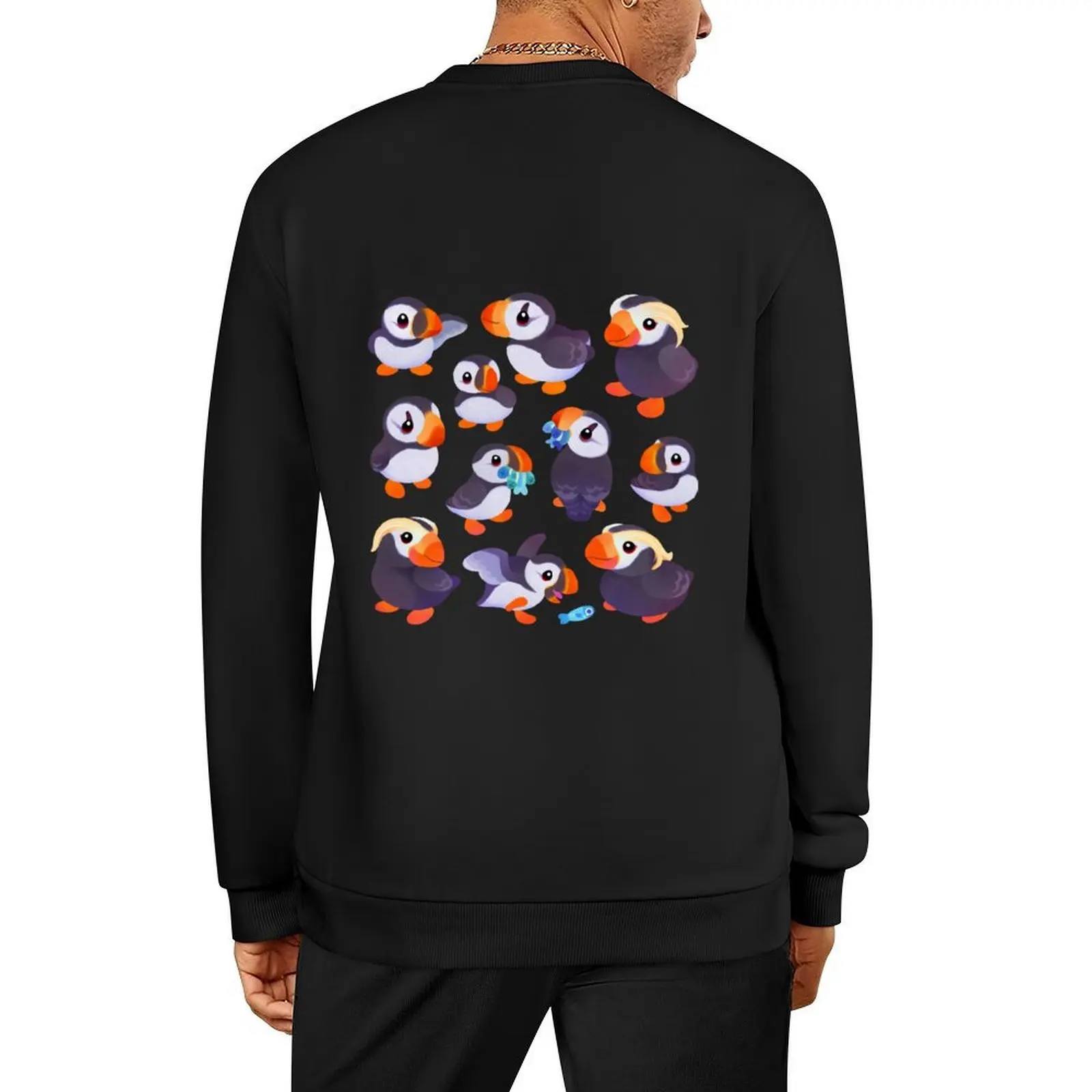 

Happy puffin - blue Pullover anime clothes tracksuits tracksuit men autumn jacket men new hoodies and sweatshirts