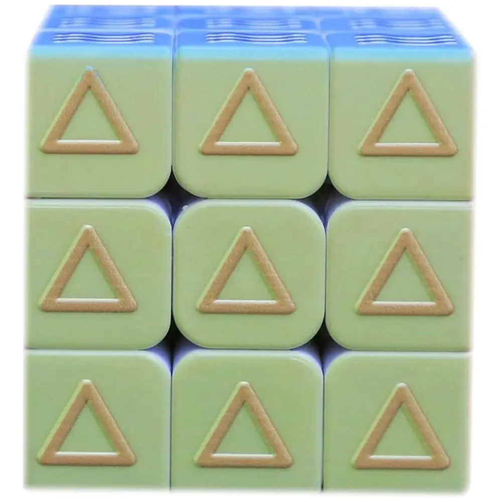 3x3x3 3D Blind Speed Cube Puzzle Geometric Figure Fingerprint Effect Games Magic Cube Puzzle Relief Educational IQ Item