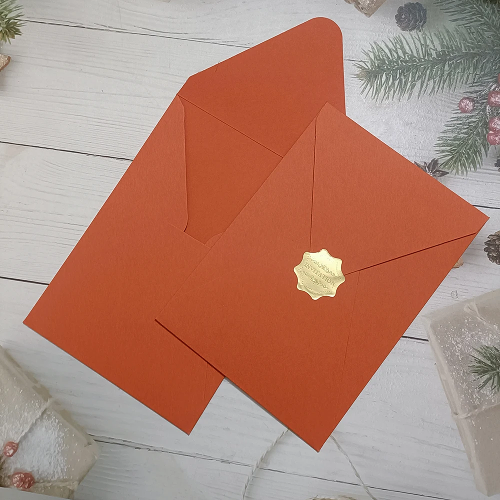 50 шт., матовые конверты с гранатом для свадебных приглашений, 250 г/м2, толщина Quinceanera, сладкий пятинадцать подарочных пакетов