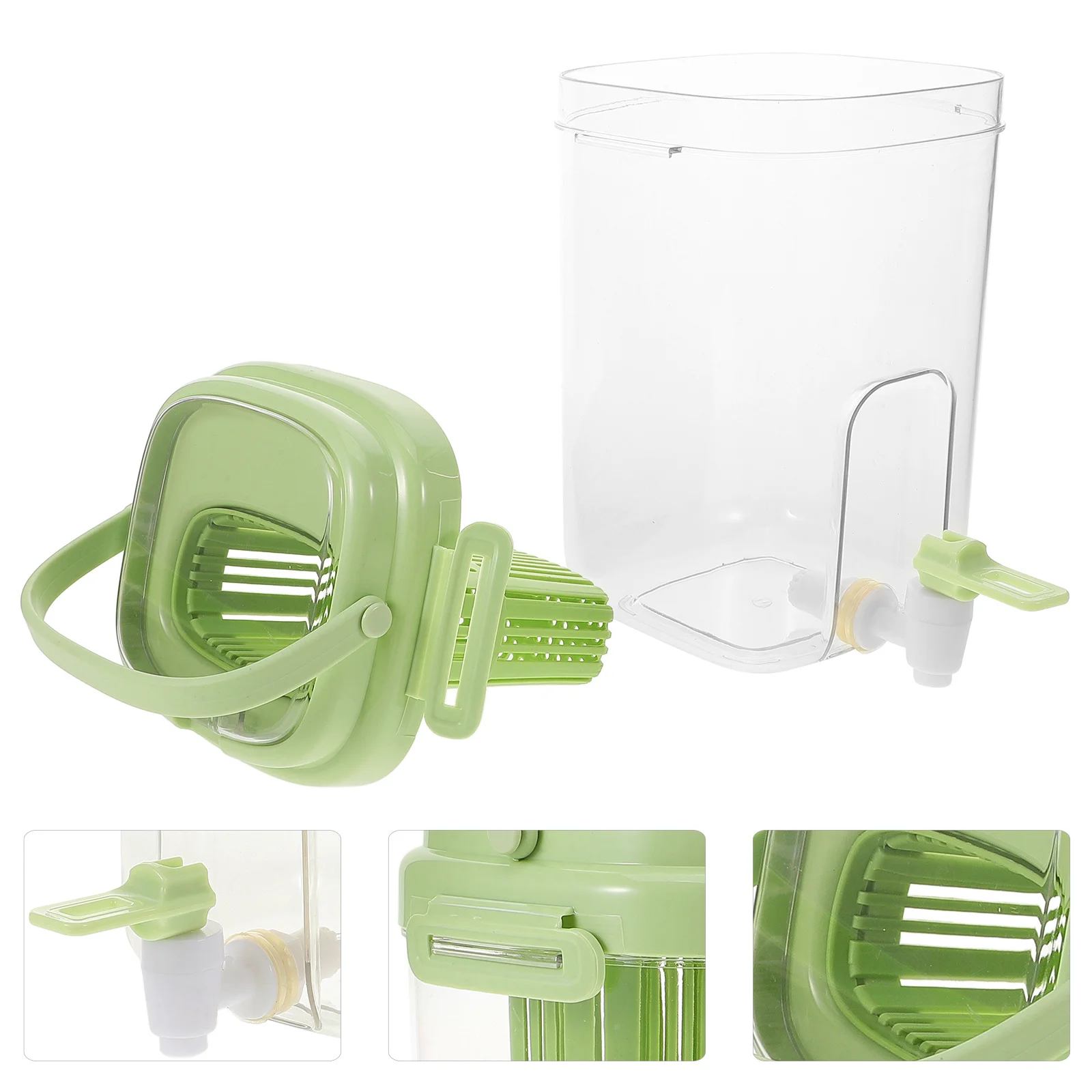 

Cold Water Kettle With Faucet Large Capacity Plastic Beverage Dispenser For Fridge Juice Tea Pitcher Drink Container