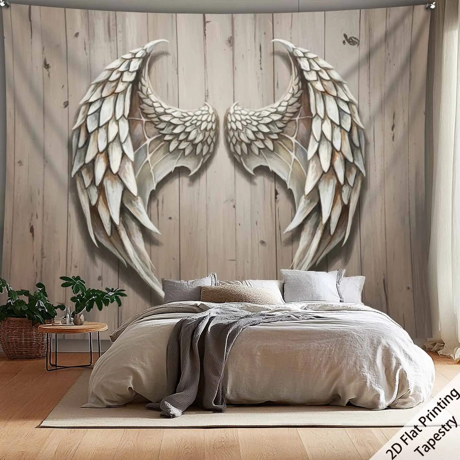 Angel Wings Design Digital printing polyester wall tapestry suitable for use in living rooms bedrooms offices bars and party