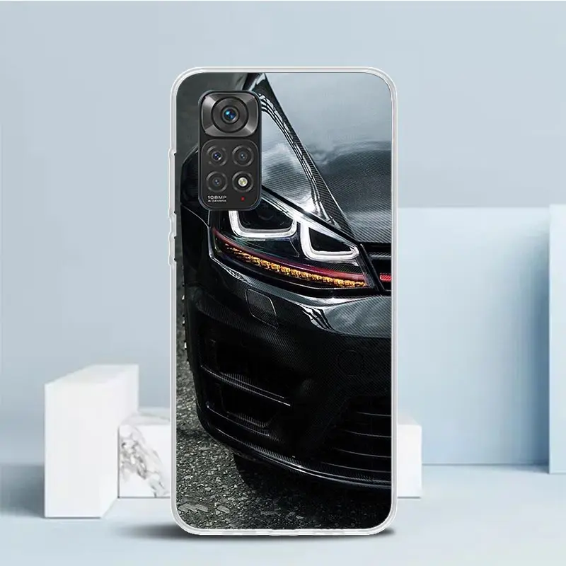 Sport Car Golf R 7 Phone Case For Xiaomi Redmi Note 13 12S 12 11S 11 11T 11E Pro Plus 10S 10 9S 9 8T 8 7 + Soft TPU Back Cover