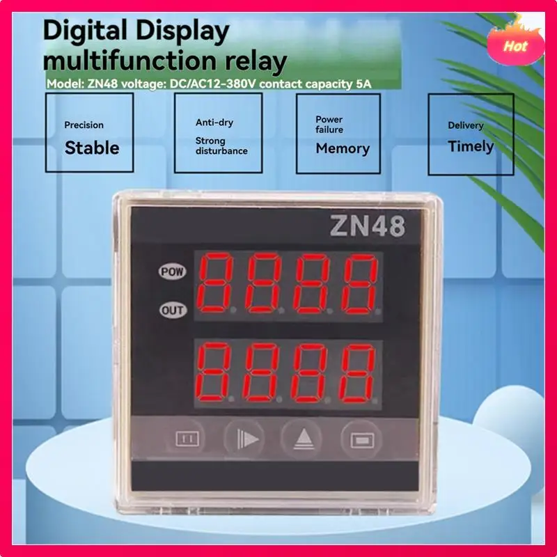 Contatore relè temporizzato digitale serie AD-ZN48 220VAC 380VAC 24VDC Contatore di rivoluzione contatore temporale multifunzione E