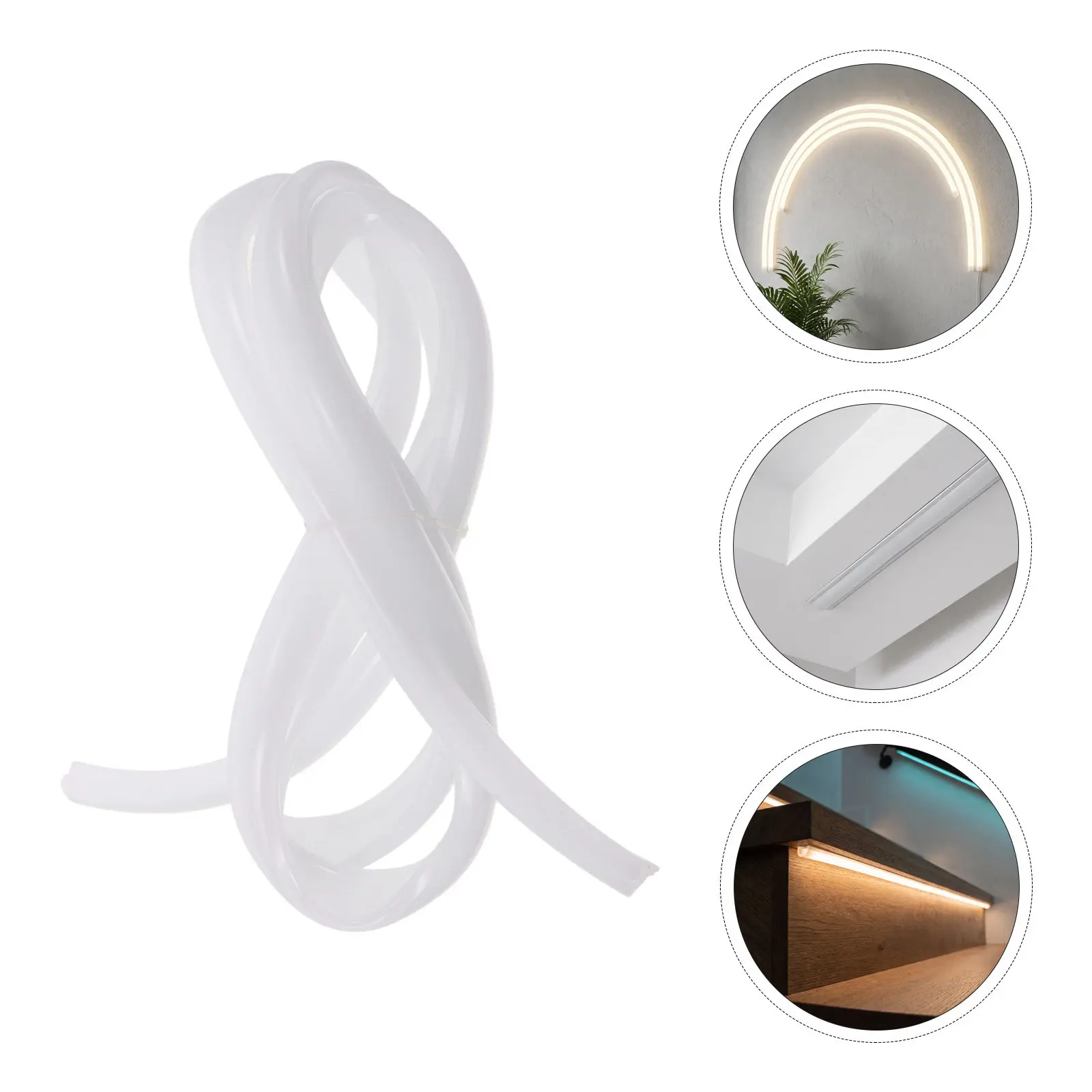 Flexible LED Neon Silicone Channel 10Mm Bendable Diffuser Tubing Surface Mount LED Light Diffuser Cover Under Cabinet Shelf