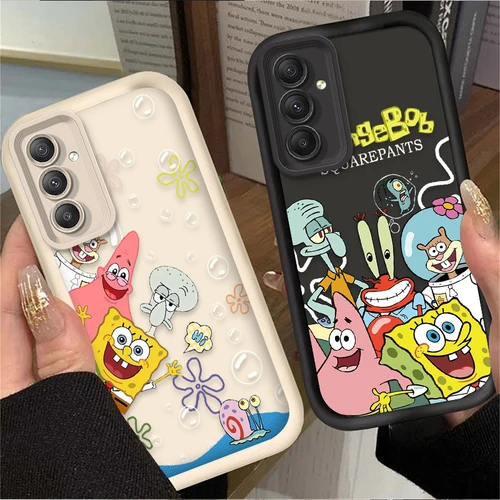 애니메이션 스폰지밥 실리콘 케이스, 삼성 갤럭시 A55 A35 A25 A15 A05 A05S 5G A24 A13 A23 A12 A22 A32 A52 A52S A71 A72 A51 4G  Best5