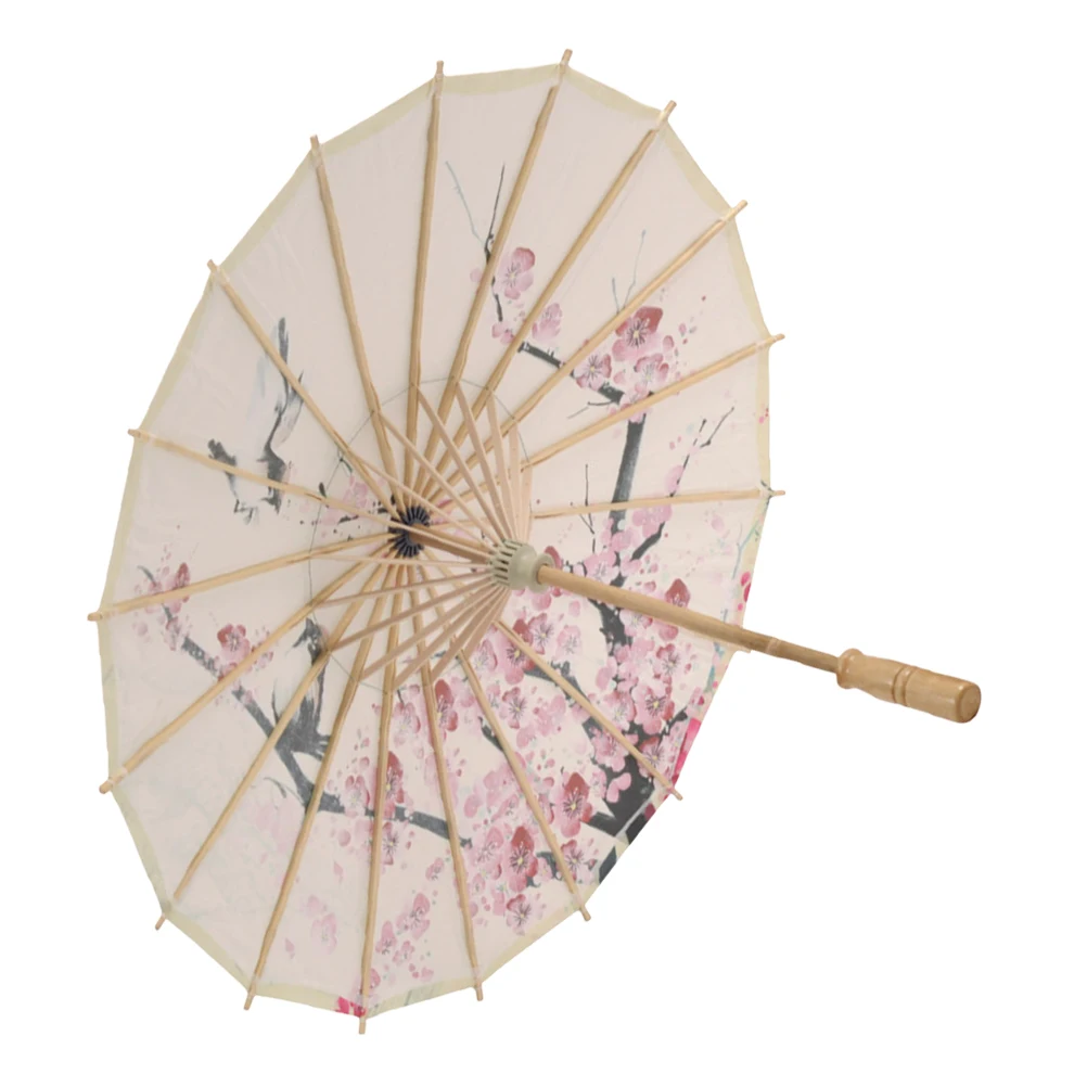 

Oil Paper Umbrella Decorative Bamboo Parasol Cherry Blossoms Photo Props Oriental Handmade Ancient Style Stage Wedding