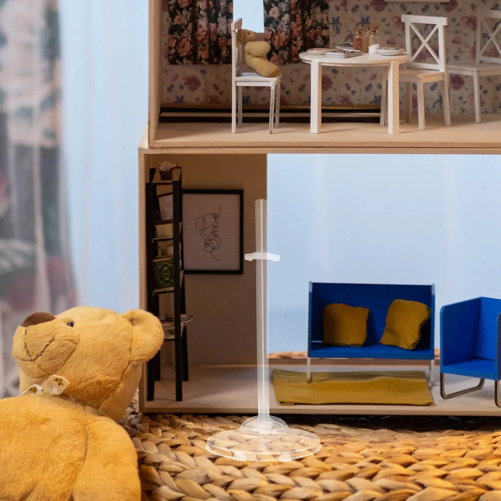 

36 шт. Прозрачные пластиковые подставки-держатели для фигурок и мебели для кукольных домиков, устойчивые, невидимые, удлиненные