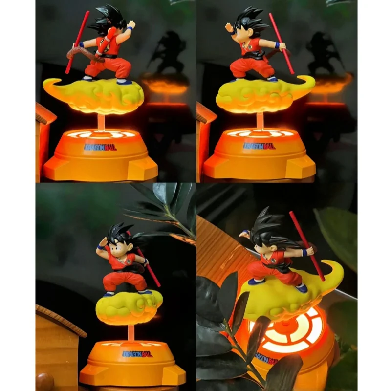 Nieuwe Originele Dragon Ball Anime Figuur Goku Figuur Roterende Nachtlampje Kamer Decoratie Omliggende Ornamenten Lamp Verjaardagscadeau