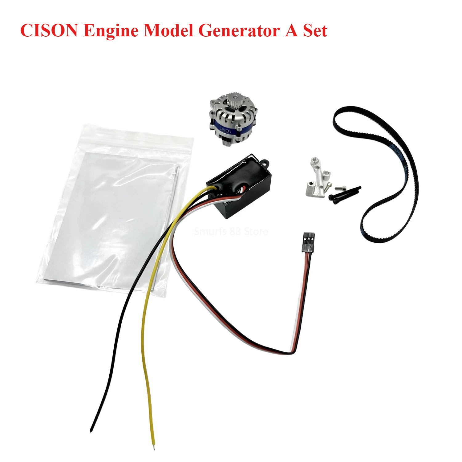 CISON Engine Model Generator Ignition System 68W Miniature Four-Cylinder V8 Engine Simulation Generator Model Ignition System
