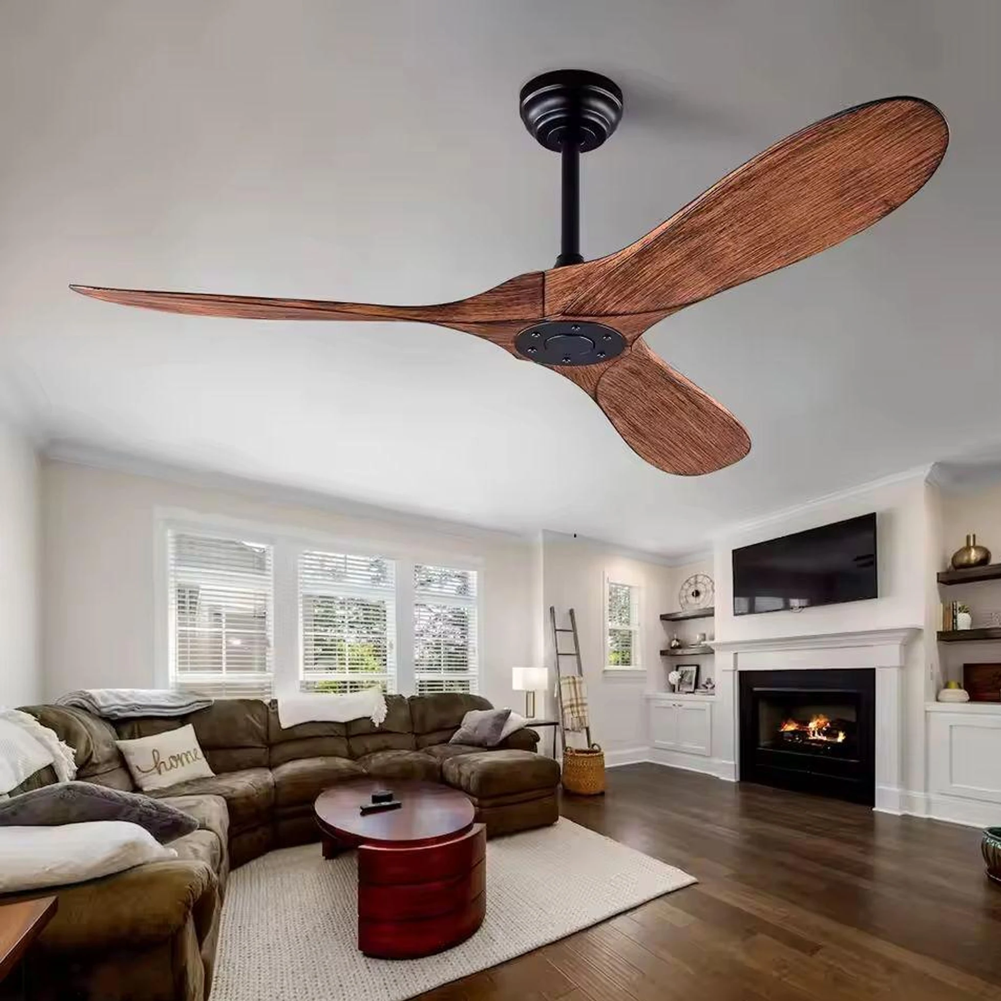 85-265V Big 52 60 Inch ABS Ceiling Fan No Light DC Motor Rem