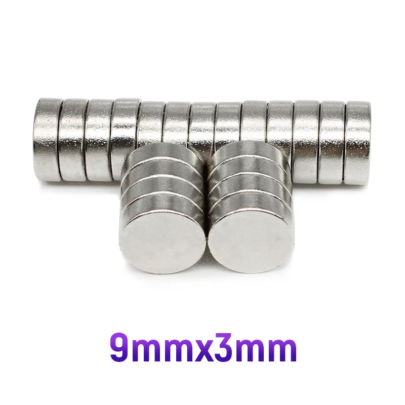 10/20/50/100/200/300PCS 9*3mm Small Round Rare Earth Magnet 9x3mm Permanent Neodymium Magnet Strong N35 Disc Search Magnet 9x3