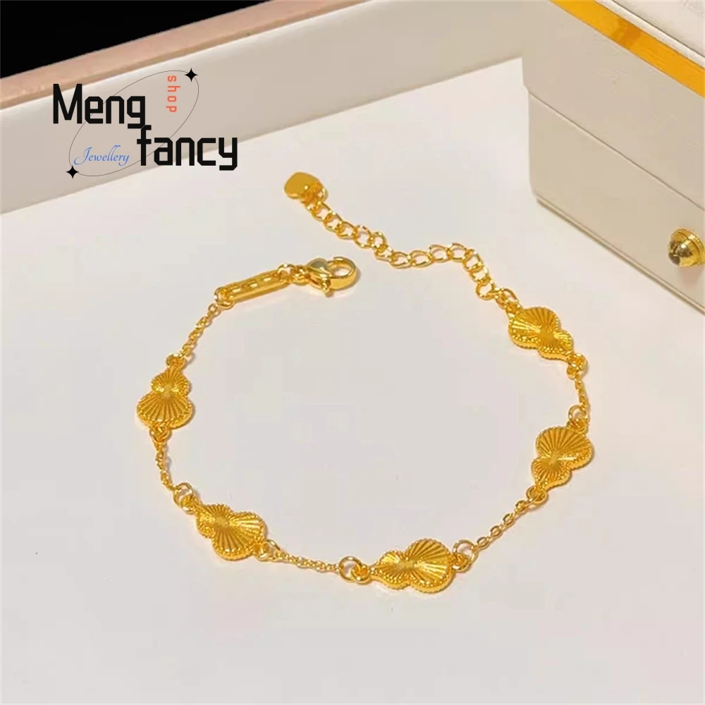 

Ancient Laser-Engraved Gourd Bracelet Has Become Trendy Trend For Women's Five Blessings Gourd Bracelets Fashion Jewelry Luxury